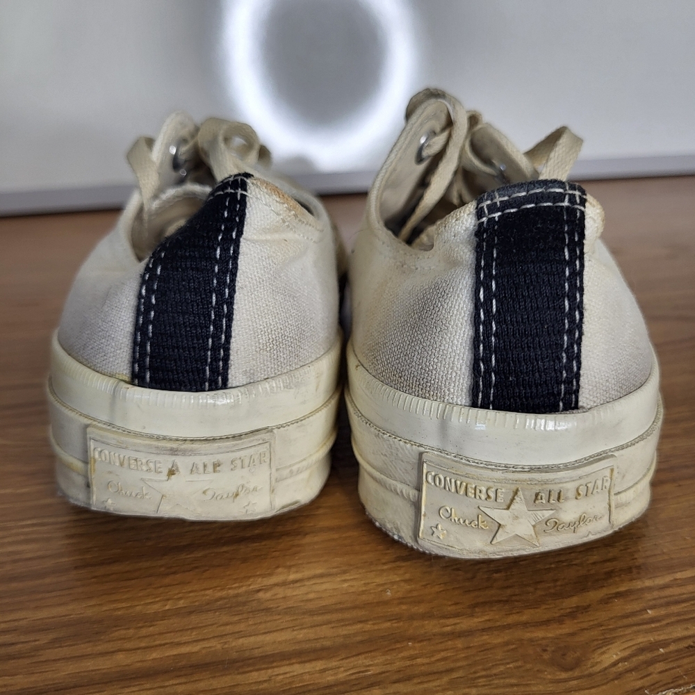 Converse Comme Des Garcons Play White Canvas 70s 6 Mens 8 Womens - Picture 3 of 10